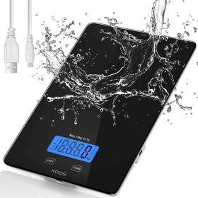 KOIOS Food Scale, 33lb/15Kg Digital Kitchen Scale for Food Ounces and Grams Cooking Baking, 1g/0.1oz Precise Graduation, Waterproof Tempered Glas