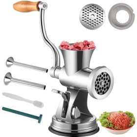 VEVOR Meat Grinder Manual 304 Stainless Steel Hand Operated Meat Grinder Multifunctional Crank Sausage Maker Coffee Powder Grinder for Household