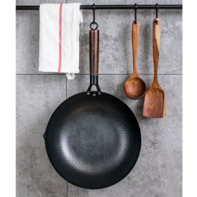 Iron Pan Traditional Iron Wok Handmade (Option: 32cm no lid)