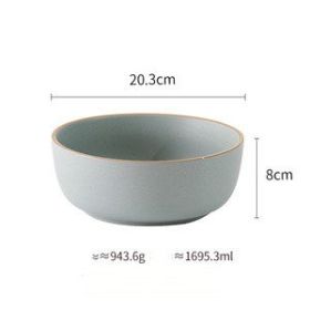 Pure Color Matte Ceramic Plate (Option: 14 Style)