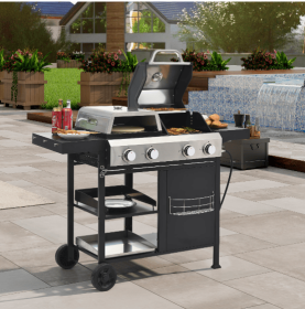 Grill And Griddle Combo (Option: Black and Silver)