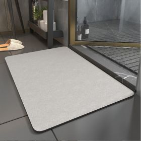 Diatomite Bathroom Super Absorbent Mat Non-slip Home Kitchen Toilet Quick Drying Floor Mats Room Doormat Oil Proof Floor Mats (Color: Beige, Specification: 400MMx600MM)